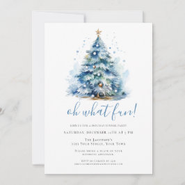 Convites Que festa de Janto de Férias Festivas Azuis Divert