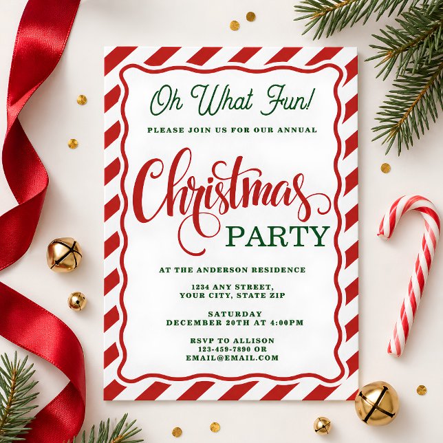 Convites Que Festa de Natal Divertida e Listrada (Criador carregado)
