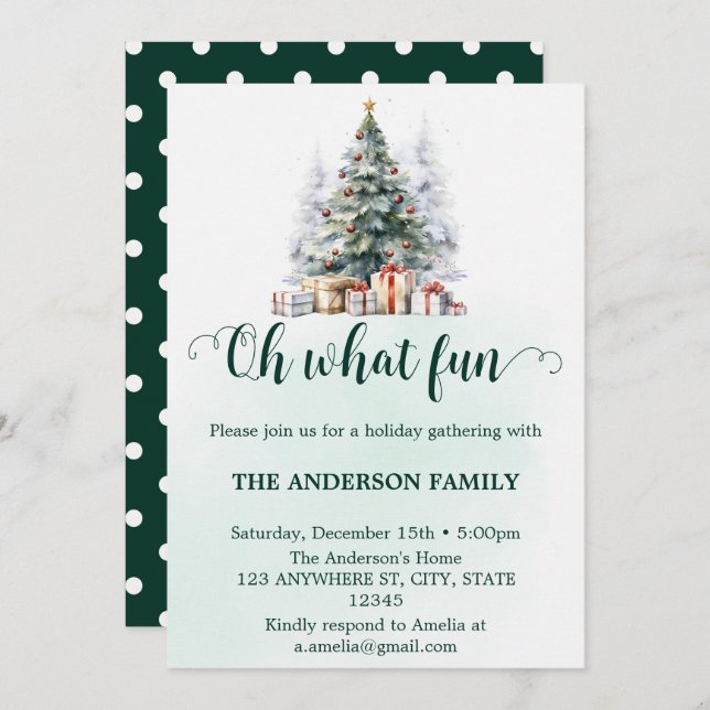 Convites Que Festa de Natal Sagrada de Feriado (Frente/Verso)