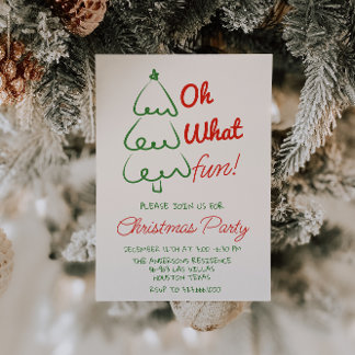 Convites Que Mão Divertida Desenhou Festa Verde De Árvore D