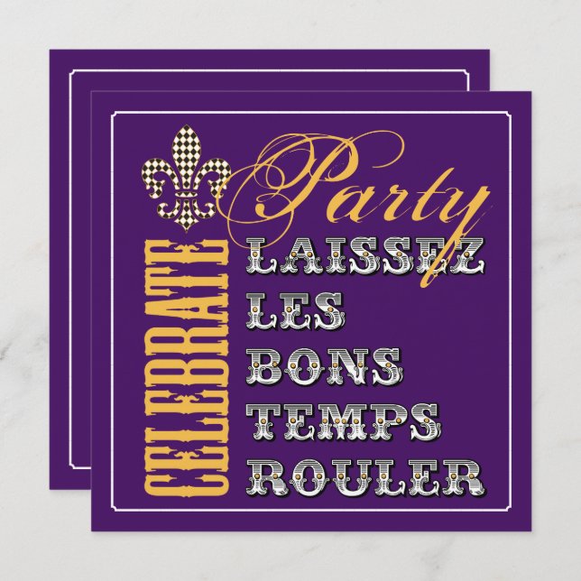 Convites Que o Bons Tempos Façam o Púrpura (Frente/Verso)