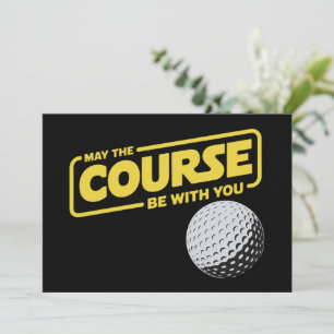 Convites Que o Campo Esteja Com Você Golfe Divertido