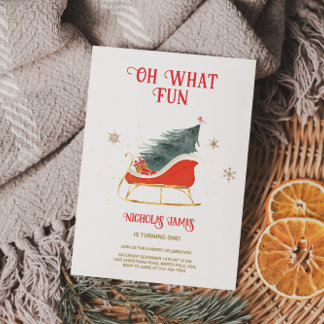 Convites Que primeiro aniversario de Férias Divertido