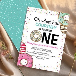 Convites Que primeiro aniversario de Rosquinha divertido