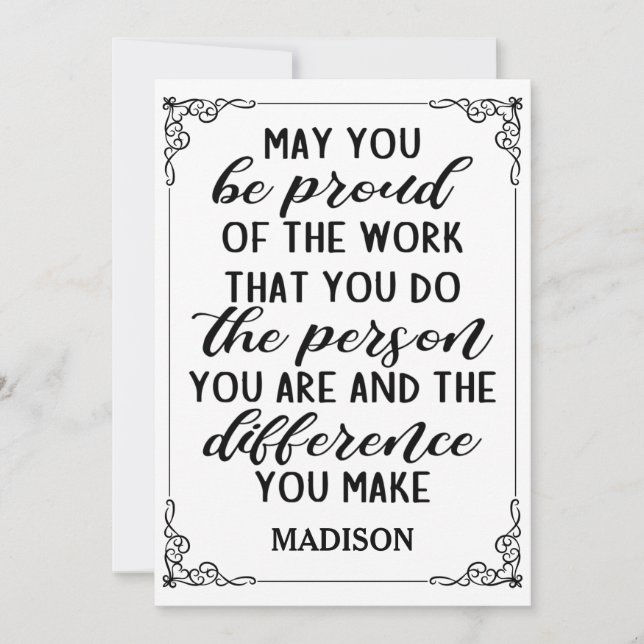 Convites Que se orgulhe do trabalho que faz... (Frente)