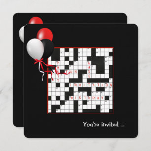 Convites Quebra-cabeça de Espadas Cruzadas e Festa de anive