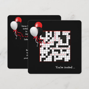 Convites Quebra-cabeça de Judy's Crossword