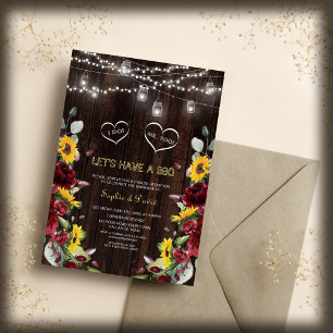 Convites Quebra de borboletas Girassóis Madeira Celeiro Eu