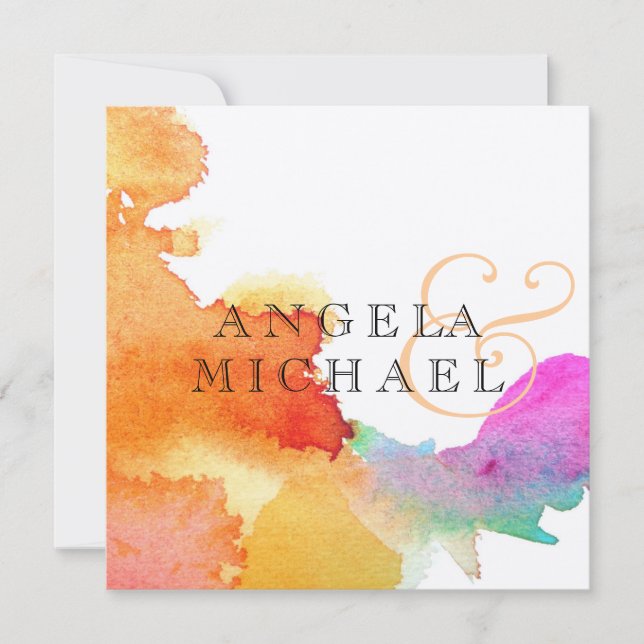 Convites Quebra de Watercolor (Frente)