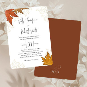 Convites Quebra do Autumn A Aquarela Deixa Casamento Person