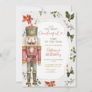 Convites Quebra-Nozes Festivo Natal Elegante Folhagem