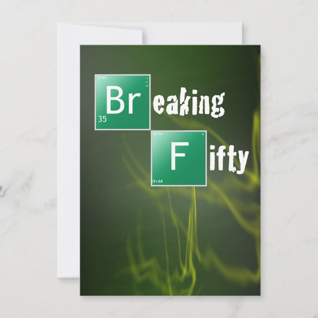 Convites Quebrando a 50ª Festa de aniversário (Frente)