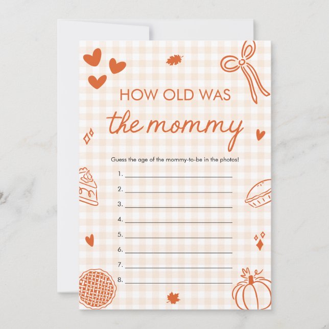 Convites Queda A Mão Desenhou A Idade Do Jogo Da Mamãe (Frente)