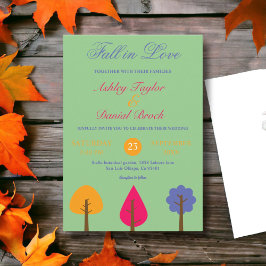 Convites Queda Colorida Elegante no Amor Casamento Russo Sa