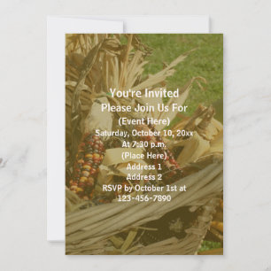 Convites Queda da Cesta de Maçã Indiana