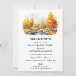 Convites Queda de Aquarela ou Janto de ensaio de tema do ou