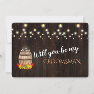 Convites Queda De Barril De Vinho Você Será Meu Padrinho de