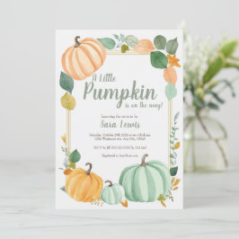 Convites Queda de Chá de fraldas de abóbora