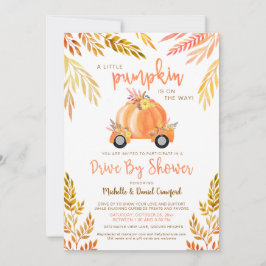 Convites Queda De Unidade De Abóbora Por Aquarela Por Chá d