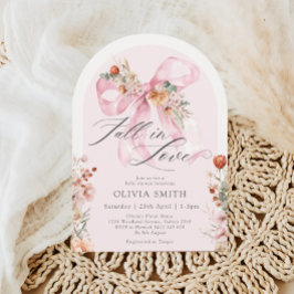 Convites Queda do Arco rosa floral queda no Chá de fraldas 