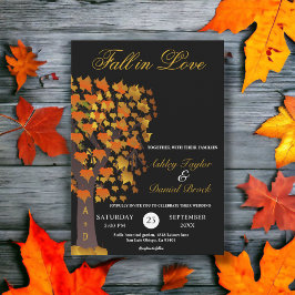 Convites Queda Elegante no casamento entre árvores esculpid