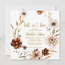 Convites Queda Floral No Amor Chá de panela Boho Wreath