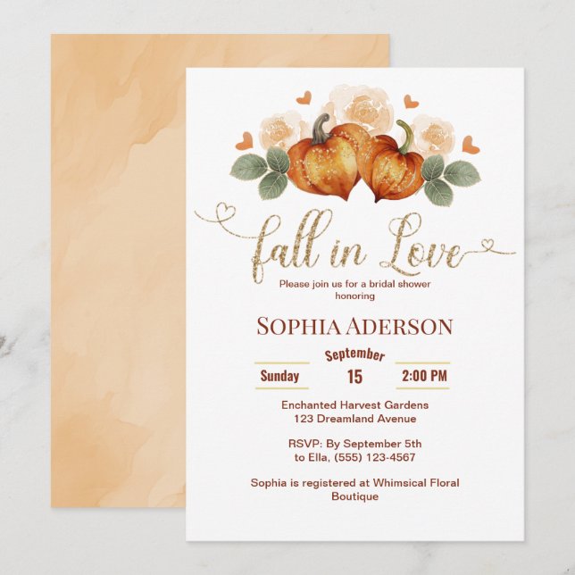 Convites Queda Floral No Amor Chá de panela Cardíaco Da Abó (Frente/Verso)