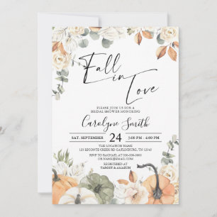 Convites Queda no amor Boho Autumn Pumpkin Chá de panela