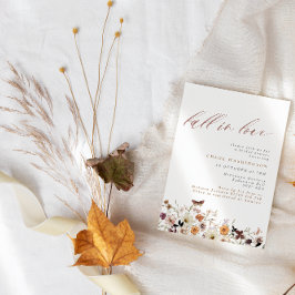 Convites Queda no amor Boho Wildflower Chá de panela Floral