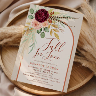 Convites Queda No Amor Chá de panela De Arroz Floral Pampas