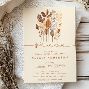 Convites Queda no amor outono deixa Chá de panela