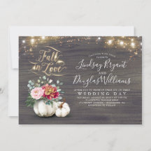 Queda no Casamento outono Russo de Pumpkin Branco