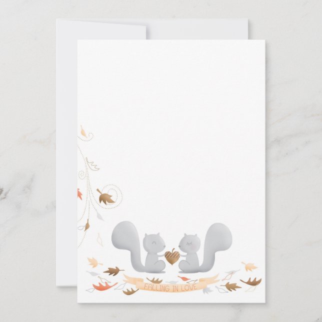 Convites Queda no chá de panela do esquilo do amor (Frente)