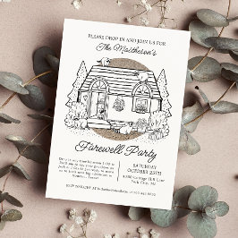 Convites Queda no Funny Raccoon House Farewell Party