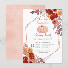 Convites Queda Pequeno Pumpkin Cai Aniversário Outono Paste