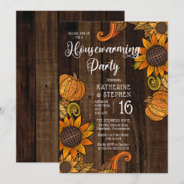 Convites Queda russa | Autumn Sunflower Housearming Party