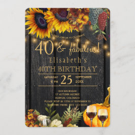 Convites Queda russa de 40 anos e aniversário de 40 anos fa