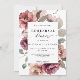 Convites Queda Terracotta Burgundy Janto de Ensaio Floral