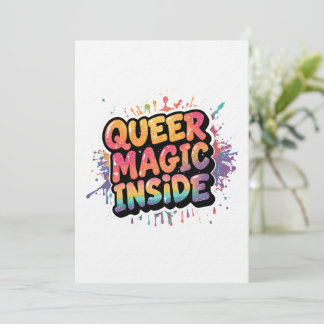 Convites Queer Magic Inside LGBTQ Pride Quote Design
