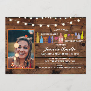 Convites Queijo Anos Qualquer Festa de aniversário De Bar D