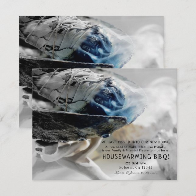 Convites Queima de Sálvia Fumante Abertura Metafísica da Ca (Frente/Verso)