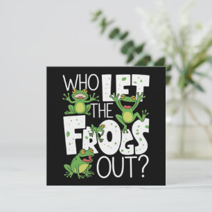 Convites Quem Deixou os Sapos Sair Piada de Amante de Anfíb