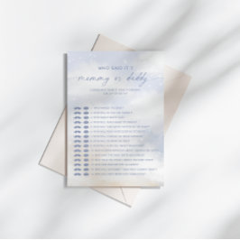 Convites Quem Disse Isso Jogo de Chá de Bebê Nuvem 9