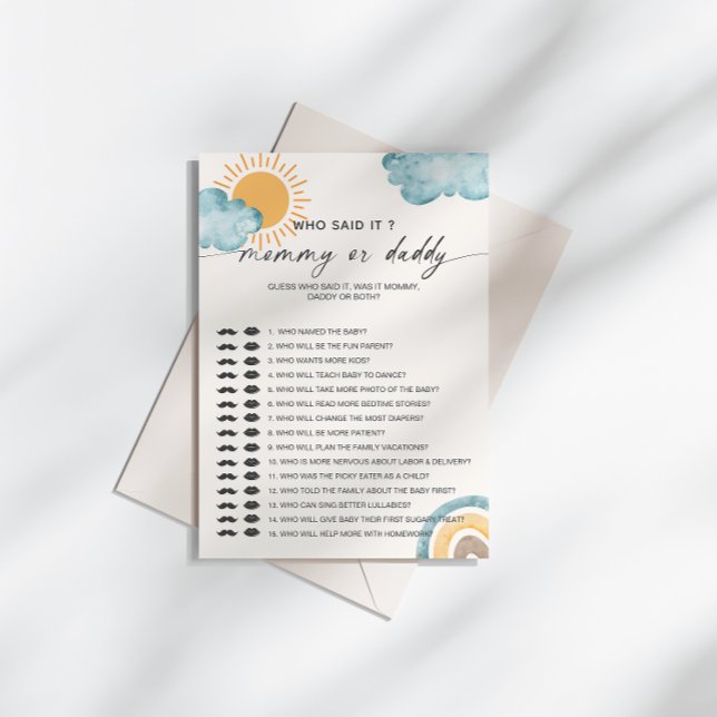 Convites Quem Disse Mamãe | Jogo do Chá de fraldas do Pai (Criador carregado)