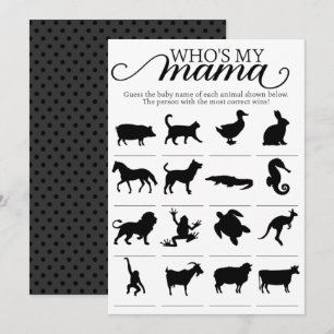 Convites Quem é Minha Sua Mamãe Jogo Atividade Chá de Bebê