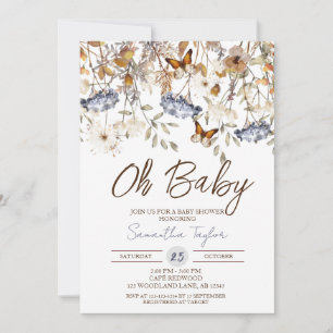 Convites Querida, Chá de fraldas De Queda, Borboleta, Folha