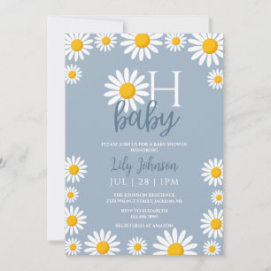Convites Querida Daisy Dusty Chá de fraldas Azul