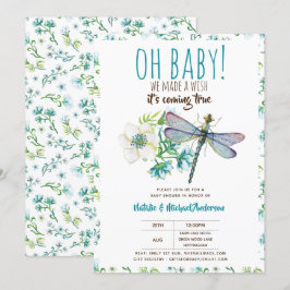 Convites Querida DRAGONFLY Faça Um Chá de fraldas De Desejo