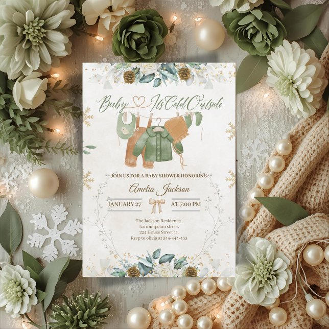 Convites Querida, é frio fora do Chá de fraldas. (Criador carregado)