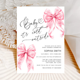 Convites Querida, é frio fora dos Arcos cor-de-rosa Chá de 